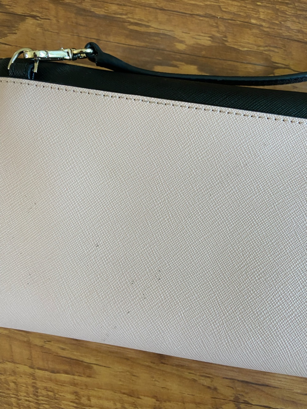 Kate Spade Pink and Black Laurel Way Winni Saffiano Leather Crossbody Clutch - Picture 9 of 11